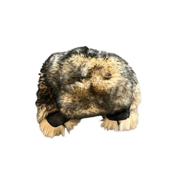 Club Monaco 100% Lamb Fur Trapper Hat Winter Insulated One Size Designer - Picture 2 of 8